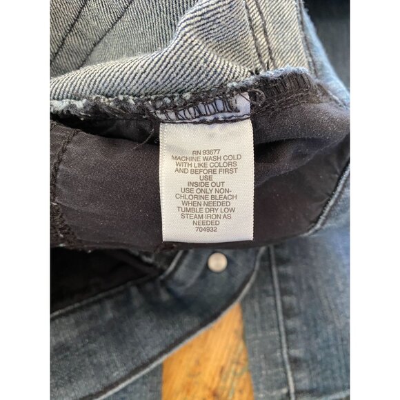 Liz Claiborne Slim Power Super Stretch Womens Petite 10P Jeans Dark Wash Denim - Picture 4 of 6